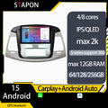 STAPON 9inch FOR Toyota innova 2006-2011 64 128 256GB android16 2k QLED IPS voice command OCTA CORE carplay android auto DSP 4G LTE 360camera dashcam Automatic air car stereo android HEAD UNIT WiFi GPS FM AM