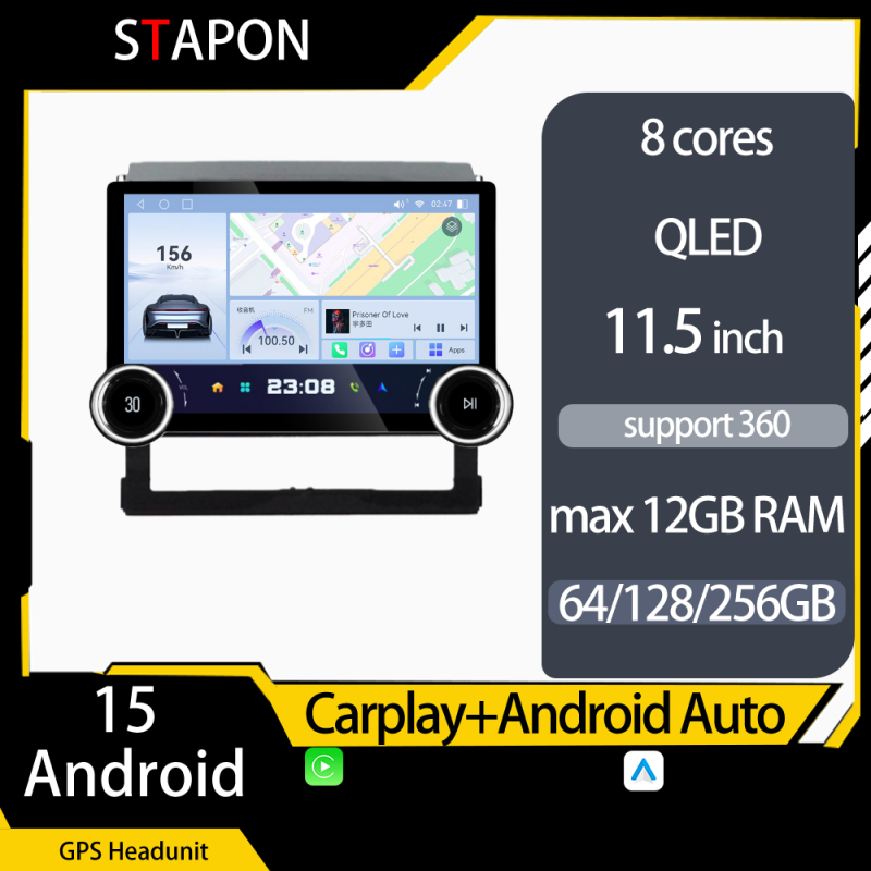 STAPON 11.5inch 64GB 128GB for toyota land cruiser 2016-2020 android16 1920x1200p 2k screen carplay android auto 8CORE support 360camera car android headunit stereo 4g WiFi Bluetooth 5.0 GPS am FM rear view S115