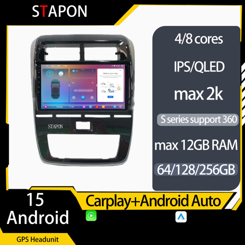 STAPON 10inch FOR Toyota Wigo 2020-2022 android16 64 128 256GB QLED IPS voice command carplay android auto OCTA CORE DSP 4G LTE 360camera car android HEADUNIT stereo plug play WiFi Bluetooth GPS FM AM