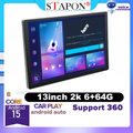 STAPON 13inch 6+64G android16 1920x1200p 2k screen carplay android auto OCTA CORE support 360camera car android headunit car android stereo WiFi Bluetooth 5.0 GPS FM S13