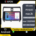 STAPON 10inch for toyota land cruiser prado 2018-2019 android16 64 128 256GB QLED IPS voice command carplay android auto OCTA CORE DSP 4G LTE 360camera dashcam car stereo android HEAD UNIT plug play WiFi Bluetooth GPS