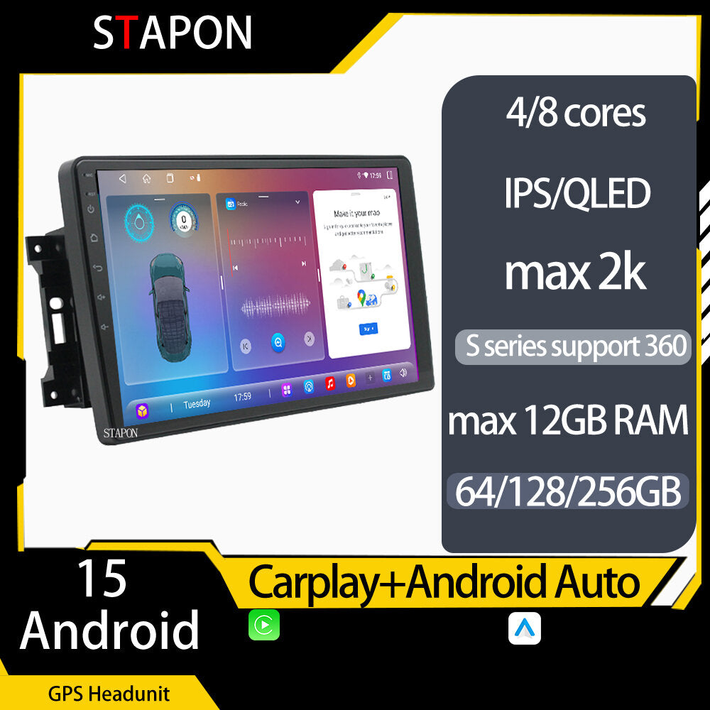 STAPON 10inch for jeep Wrangler 2011-2018 android16 32 64 128 256GB QLED voice command carplay android auto 4G LTE DSP 360camera dashcam car stereo android HEAD UNIT WiFi Bluetooth GPS rear view
