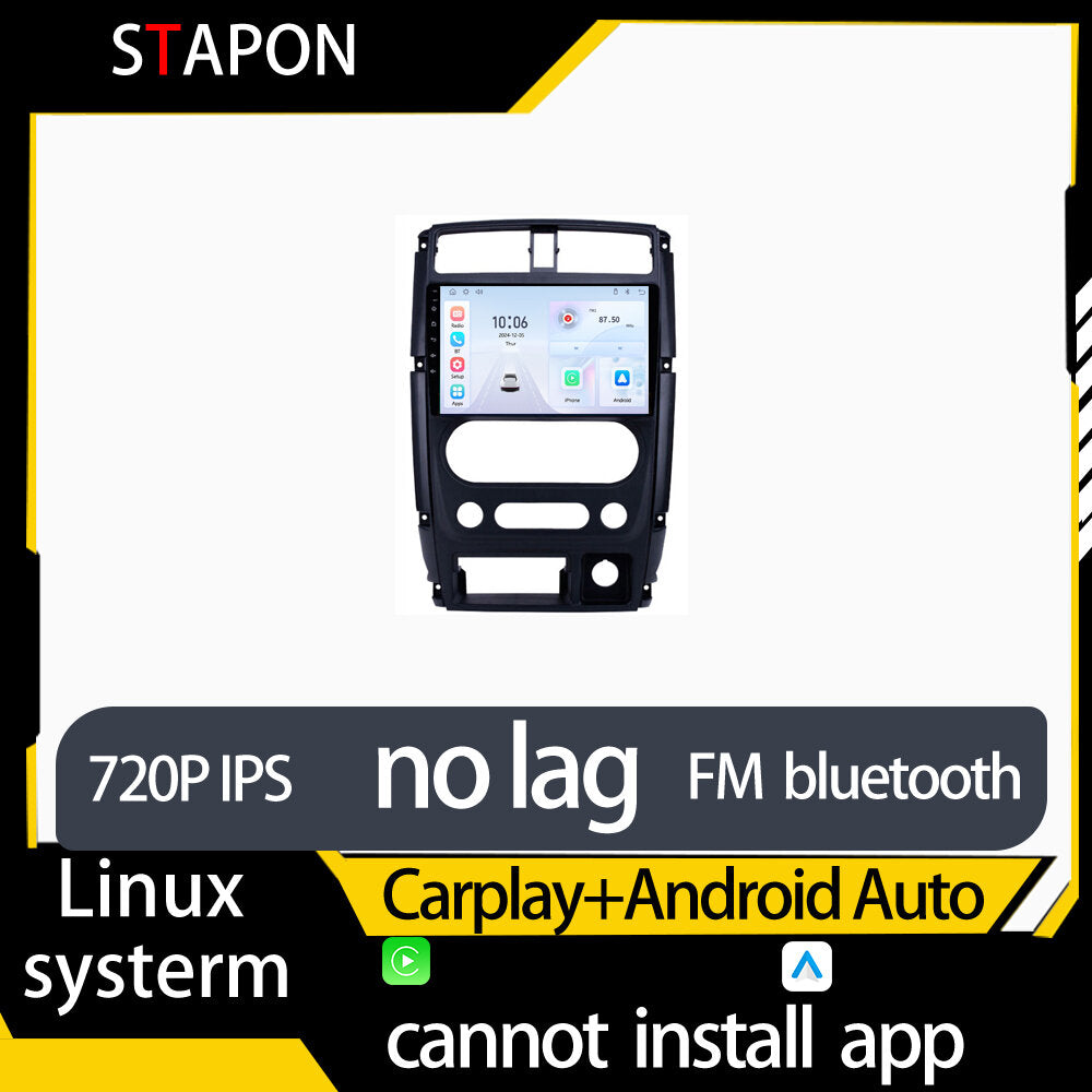 STAPON 9inch for suzuki jimny 2009-2018 linux mp5 with carplay android auto fm 1280x720p ips screen mirror link touch screen steering control L5