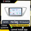STAPON 9inch for hyundai accent 2019-2025 linux mp5 with carplay android auto fm 1280x720p ips screen mirror link touch screen steering control L5