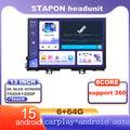 STAPON 13inch 6+64G for kia picanto 2018-2025 android16 1920x1200p 2k screen carplay android auto OCTA CORE support 360camera car android headunit car android stereo WiFi Bluetooth 5.0 GPS FM rear view S133