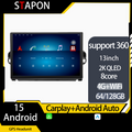 STAPON 13inch 64GB 128GB for fortuner 2016-2019 android16 1920x1200p 2k screen carplay android auto OCTA CORE support 360camera car android headunit car android stereo WiFi Bluetooth 5.0 GPS FM rear view S133