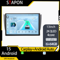 STAPON 13inch 64GB 128GB for sylphy 2012-2019 android16 2k 1920x1200p screen carplay android auto 2.5D qled SCREEN quad CORE car android headunit car android stereo WiFi Bluetooth 5.0 GPS FM rear view S132