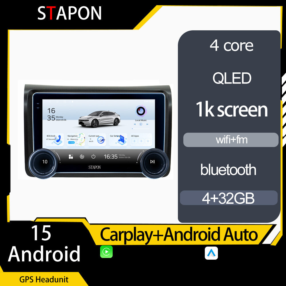 STAPON 10.5inch 4+32GB for nissan nv350 android16 carplay android auto 2.5D qled 1k SCREEN quad CORE car android head unit stereo WiFi Bluetooth GPS FM rear view S105