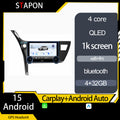 STAPON 10.5inch 4+32GB for toyota corolla 2017-2019 android16 carplay android auto 2.5D qled 1k SCREEN quad CORE car android head unit stereo WiFi Bluetooth GPS FM rear view S105