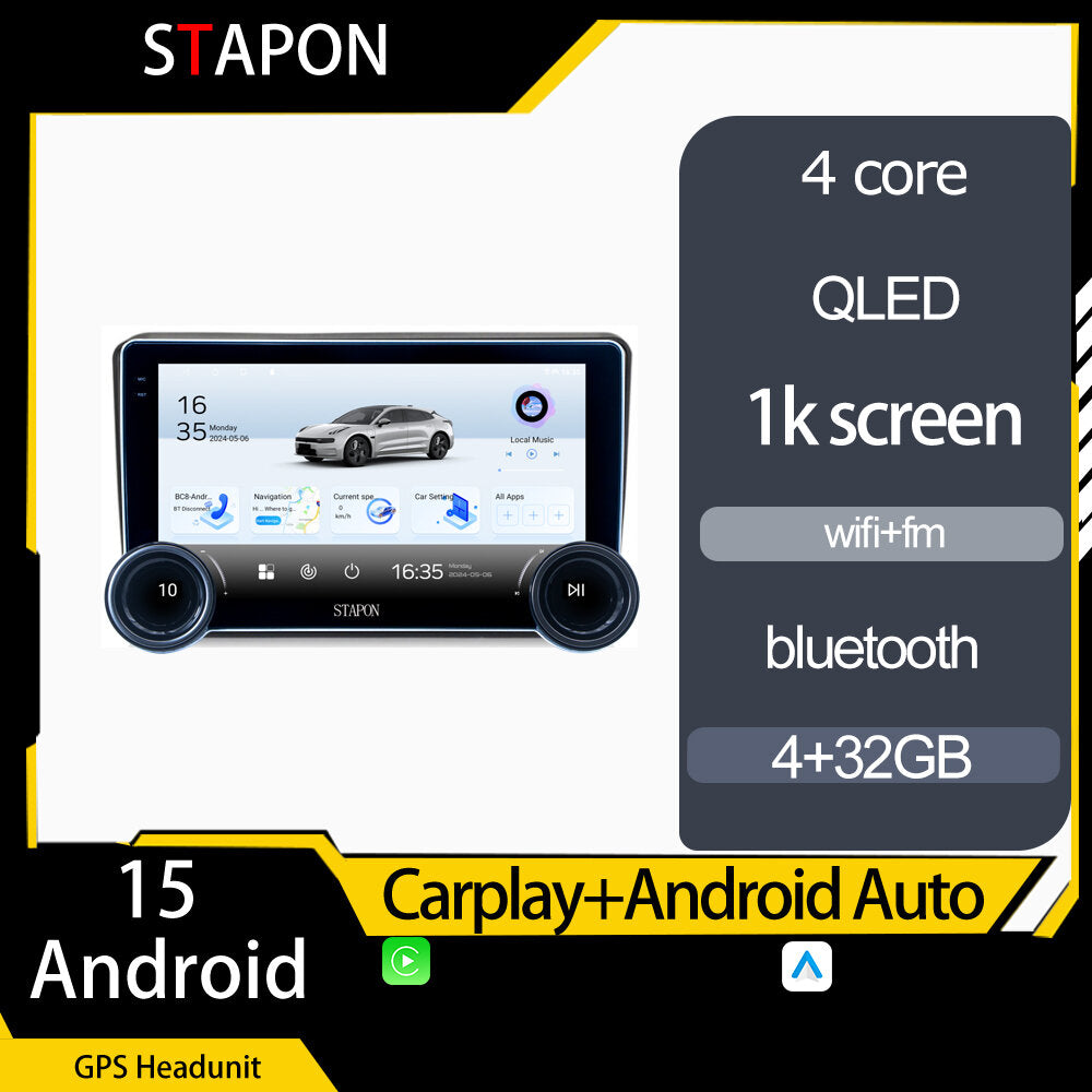 STAPON 10.5inch 4+32GB for hyundai starex 2005-2015 android16 carplay android auto 2.5D qled 1k SCREEN quad CORE car android head unit stereo WiFi Bluetooth GPS FM rear view S105