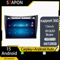 STAPON 13inch 64GB 128GB for yaris 2008-2011 android16 1920x1200p 2k screen carplay android auto OCTA CORE support 360camera car android headunit car android stereo WiFi Bluetooth 5.0 GPS FM rear view S133