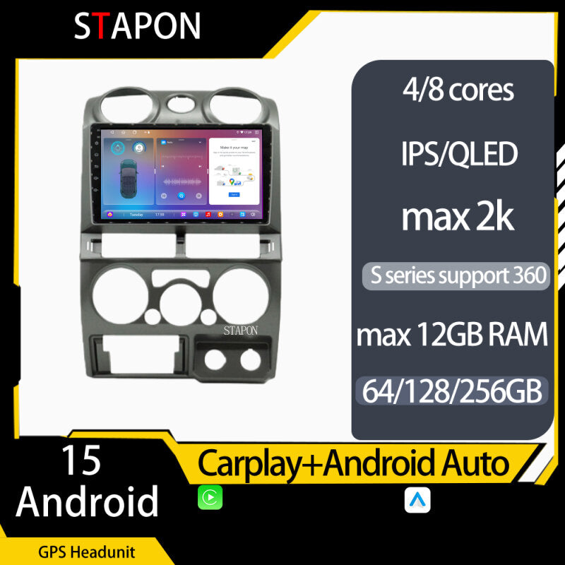 STAPON for isuzu dmax mux 2006-2011 android16 64 128 256GB QLED 9inch voice command OCTA CORE DSP 4G LTE carplay android auto 360camera dashcam car stereo android HEAD UNIT plug play WiFi Bluetooth GPS rear view