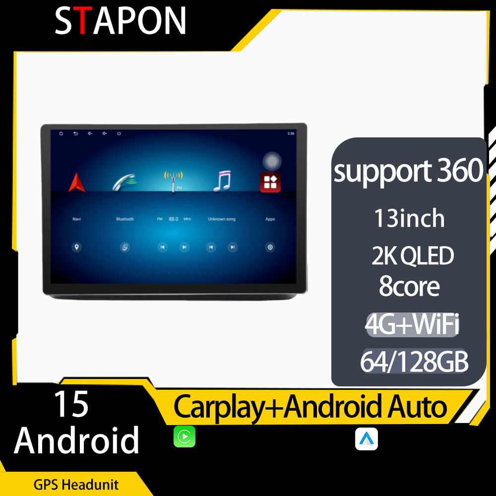 STAPON 13inch 64GB 128GB for ertiga 2018-2020 android16 1920x1200p 2k screen carplay android auto OCTA CORE support 360camera car android headunit car android stereo WiFi Bluetooth 5.0 GPS FM rear view S133