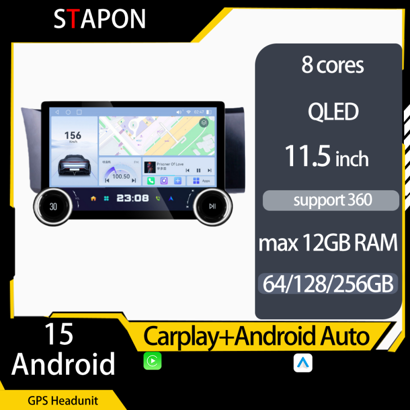 STAPON 11.5inch 64GB 128GB for TOYOTA 86 android16 1920x1200p 2k screen carplay android auto 8CORE support 360camera car android headunit stereo 4g WiFi Bluetooth 5.0 GPS am FM rear view S115