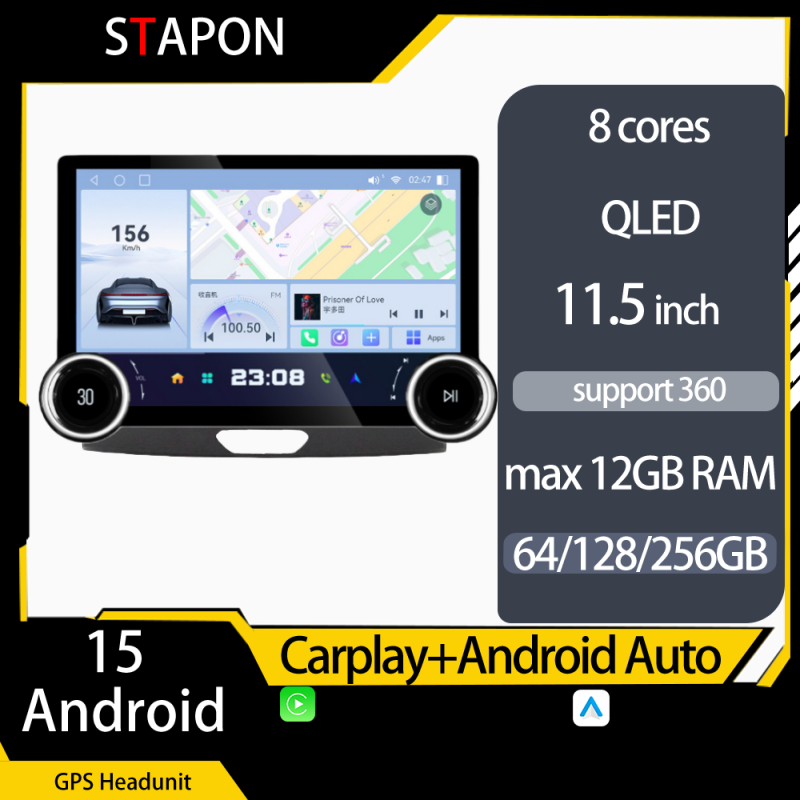 STAPON 11.5inch 64GB 128GB for ford everest ranger 2016-2023 android16 1920x1200p 2k screen carplay android auto 8CORE support 360camera car android headunit stereo 4g WiFi Bluetooth 5.0 GPS am FM rear view S115