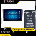 STAPON 13inch 64GB 128GB for sylphy 2012-2019 android16 1920x1200p 2k screen carplay android auto OCTA CORE support 360camera car android headunit car android stereo WiFi Bluetooth 5.0 GPS FM rear view S133