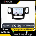STAPON 9inch for toyota fortuner 2005-2015 linux mp5 with carplay android auto fm 1280x720p ips screen mirror link touch screen steering control L5