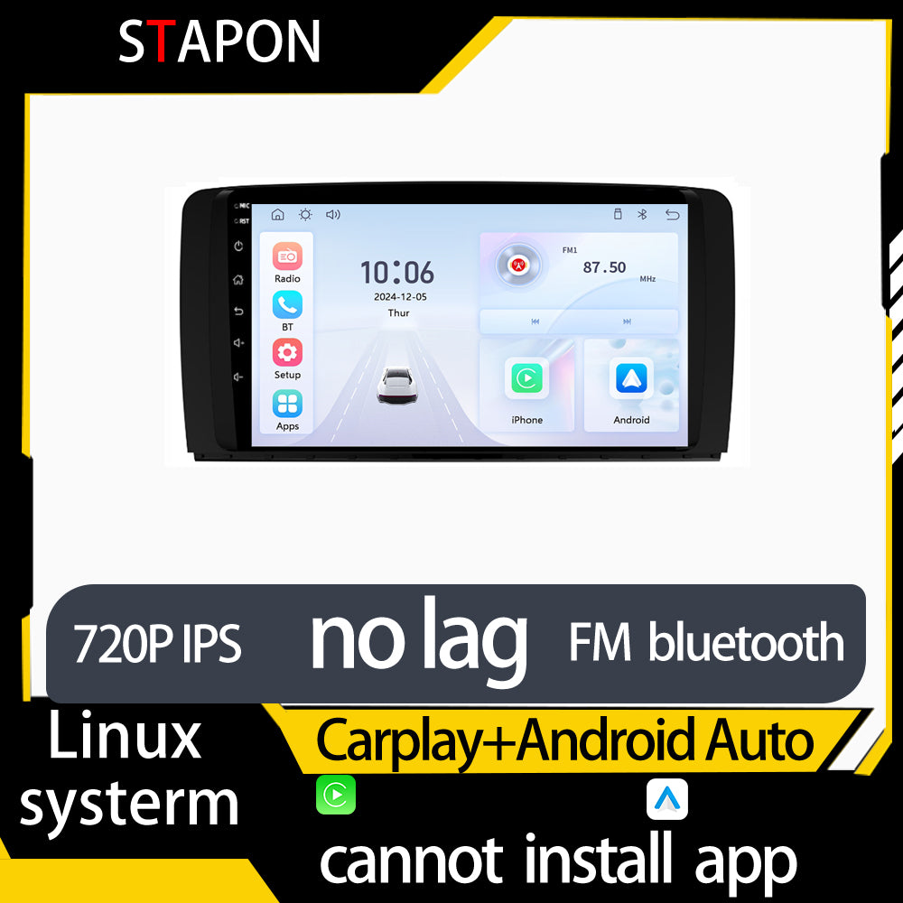 STAPON 9inch for benz w251 linux mp5 with carplay android auto fm 1280x720p ips screen mirror link touch screen steering control L5