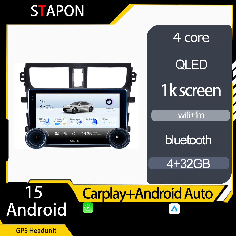 STAPON 10.5inch 4+32GB for suzuki celerio 2016-2021 android16 carplay android auto 2.5D qled 1k SCREEN quad CORE car android head unit stereo WiFi Bluetooth GPS FM rear view S105