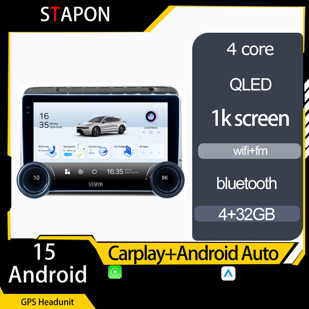 STAPON 10.5inch 4+32GB for suzuki xl7 2021-2024 android16 carplay android auto 2.5D qled 1k SCREEN quad CORE car android head unit stereo WiFi Bluetooth GPS FM rear view S105