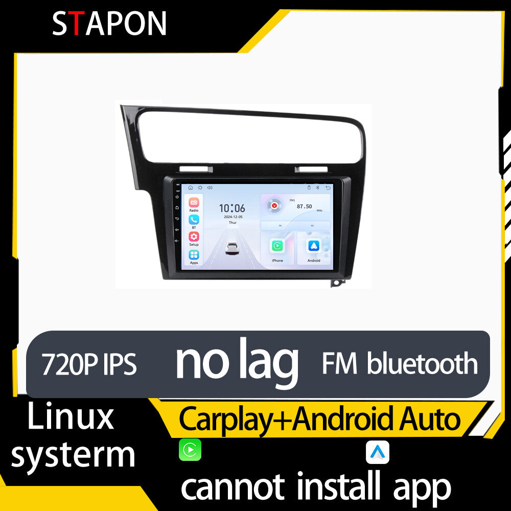 STAPON 9inch for golf 2014-2018 linux mp5 with carplay android auto fm 1280x720p ips screen mirror link touch screen steering control L5