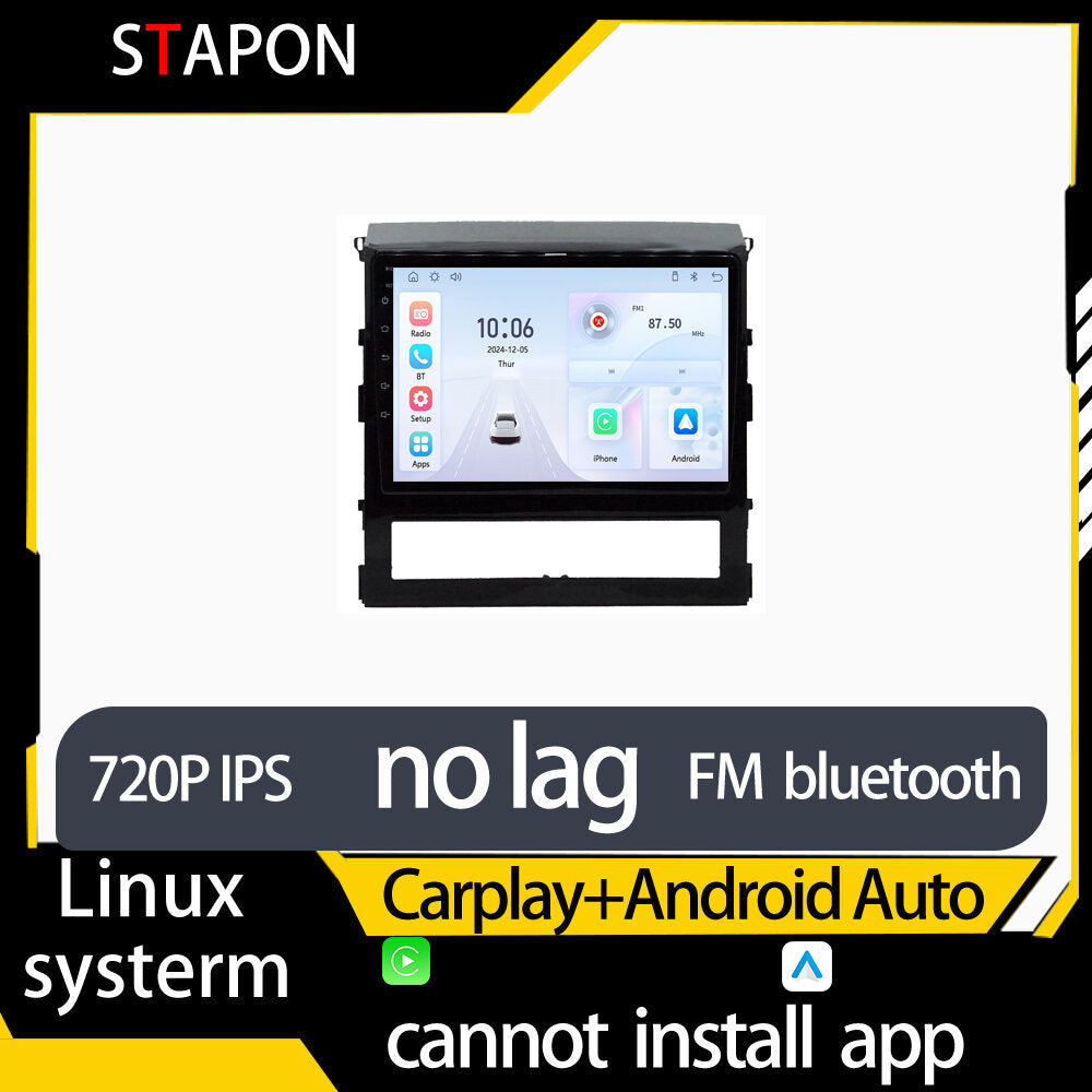 STAPON 9inch for toyota land cruiser 2016-2020 linux mp5 with carplay android auto fm 1280x720p ips screen mirror link touch screen steering control L5