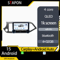 STAPON 10.5inch 4+32GB for kia picanto 2011-2017 android16 carplay android auto 2.5D qled 1k SCREEN quad CORE car android head unit stereo WiFi Bluetooth GPS FM rear view S105