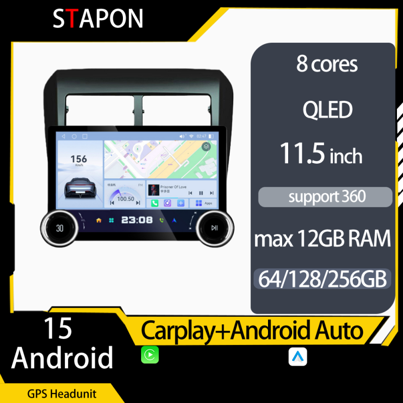 STAPON 11.5inch 64GB 128GB for wigo 2012-2018 android16 1920x1200p 2k screen carplay android auto OCTA CORE support 360camera car android headunit car android stereo WiFi Bluetooth 5.0 GPS FM rear view S115