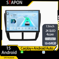 STAPON 13inch 64GB 128GB for forester 2008-2012 android16 2k 1920x1200p screen carplay android auto 2.5D qled SCREEN quad CORE car android headunit car android stereo WiFi Bluetooth 5.0 GPS FM rear view S132