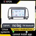 STAPON 9inch for hyundai santafe 2005-2012 linux mp5 with carplay android auto fm 1280x720p ips screen mirror link touch screen steering control L5