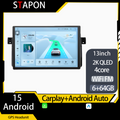 STAPON 13inch 64GB 128GB for E46 android16 2k 1920x1200p screen carplay android auto 2.5D qled SCREEN quad CORE car android headunit car android stereo WiFi Bluetooth 5.0 GPS FM rear view S132