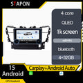 STAPON 10.5inch 4+32GB for toyoa alphard 2015-2020 android16 carplay android auto 2.5D qled 1k SCREEN quad CORE car android head unit stereo WiFi Bluetooth GPS FM rear view S105