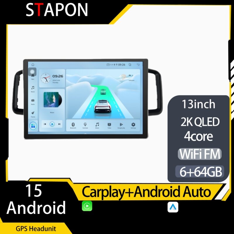 STAPON 13inch 64GB 128GB for honda freed 2008-2015 android16 2k 1920x1200p screen carplay android auto 2.5D qled SCREEN quad CORE car android headunit car android stereo WiFi Bluetooth 5.0 GPS FM rear view S132