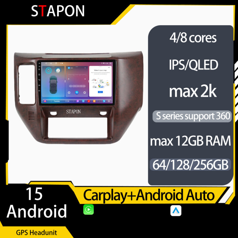 STAPON 9inch for Nissan patrol 2011-2015 64 128 256GB QLED IPS android16 voice command carplay android auto OCTA CORE DSP 4G LTE 360camera dashcam car stereo HEAD UNIT plug play WiFi Bluetooth GPS FM AM