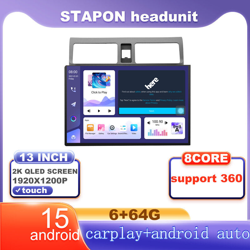 STAPON 13inch 6+64G for suzuki swift 2005-2011 android16 1920x1200p 2k screen carplay android auto OCTA CORE support 360camera car android headunit car android stereo WiFi Bluetooth 5.0 GPS FM rear view S133