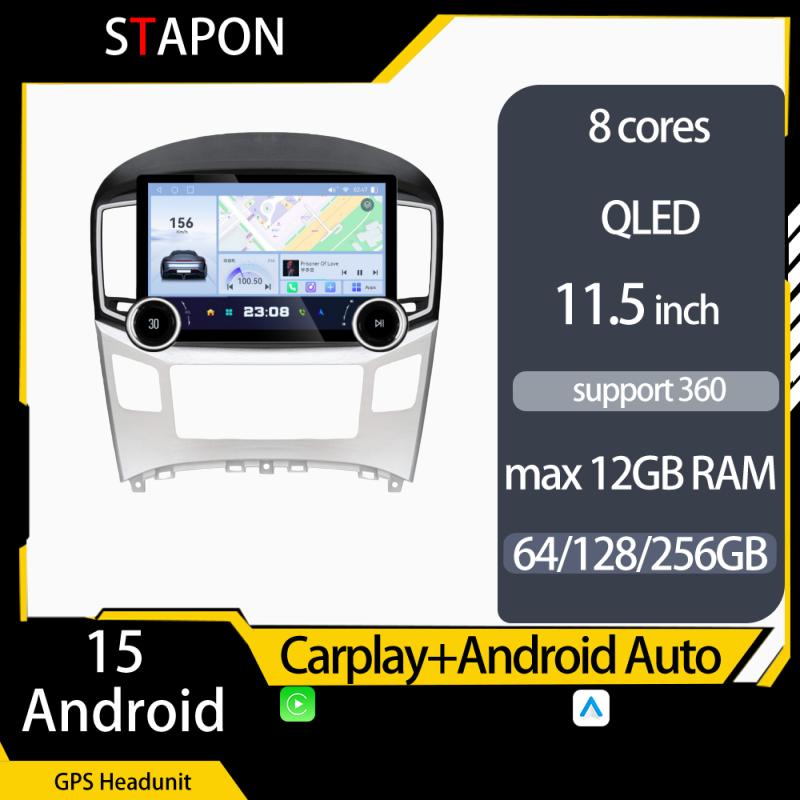 STAPON 11.5inch 64GB 128GB for hyundai starex 2017-2021 android16 1920x1200p 2k screen carplay android auto 8CORE support 360camera car android headunit stereo 4g WiFi Bluetooth 5.0 GPS am FM rear view S115
