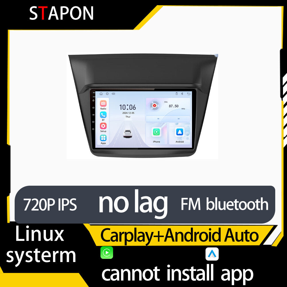 STAPON 9inch for mitsubishi montero 2009-2015 linux mp5 with carplay android auto fm 1280x720p ips screen mirror link touch screen steering control L5