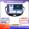 STAPON 13inch 6+64G for hyundai i10 2008-2013 android16 1920x1200p 2k screen carplay android auto OCTA CORE support 360camera car android headunit car android stereo WiFi Bluetooth 5.0 GPS FM rear view S133