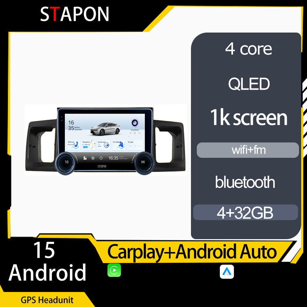 STAPON 10.5inch 4+32GB for toyota corolla 2002-2006 android16 carplay android auto 2.5D qled 1k SCREEN quad CORE car android head unit stereo WiFi Bluetooth GPS FM rear view S105
