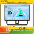 STAPON 13inch 6+64GB for toyota vios 2014-2018 android16 2k 1920x1200p screen carplay android auto 2.5D qled SCREEN quad CORE car android headunit car android stereo WiFi Bluetooth 5.0 GPS FM rear view S132