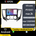 STAPON 9inch for Mitsubishi triton montero 2016-2019 android16 64 128 256GB QLED IPS voice command carplay android auto OCTA CORE DSP 4G LTE 360camera dashcam car stereo navigation HEAD UNITWiFi Bluetooth GPS Manual
