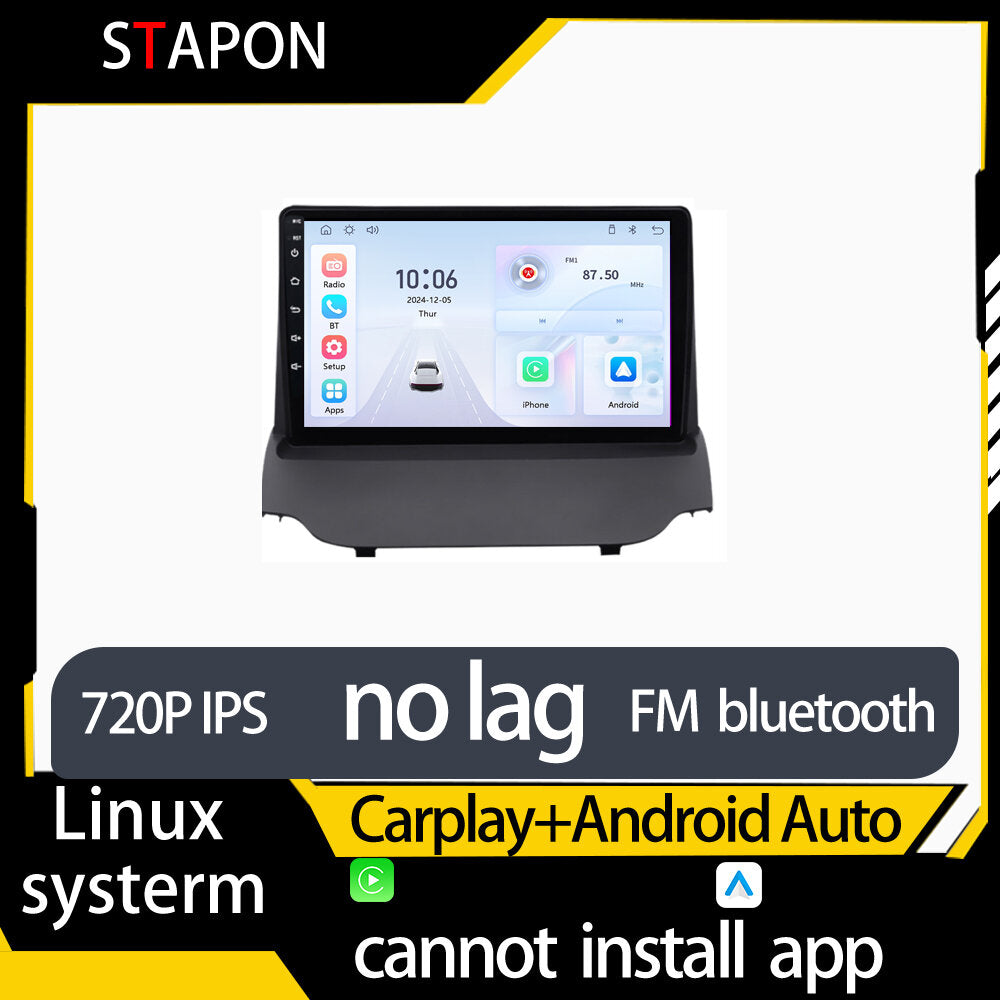 STAPON 9inch for ford ecosport 2013-2017 linux mp5 with carplay android auto fm 1280x720p ips screen mirror link touch screen steering control L5