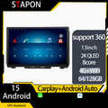 STAPON 13inch 64GB 128GB for jimny 2019 android16 1920x1200p 2k screen carplay android auto OCTA CORE support 360camera car android headunit car android stereo WiFi Bluetooth 5.0 GPS FM rear view S133