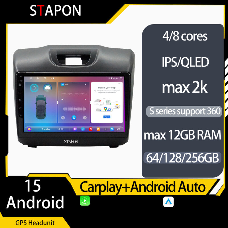STAPON 9inch for chevrolet trailblazer 2013-2016 android16 64 128 256GB QLED IPS carplay android auto OCTA CORE DSP 4G 360camera car stereo navigation headunit plug play Bluetooth