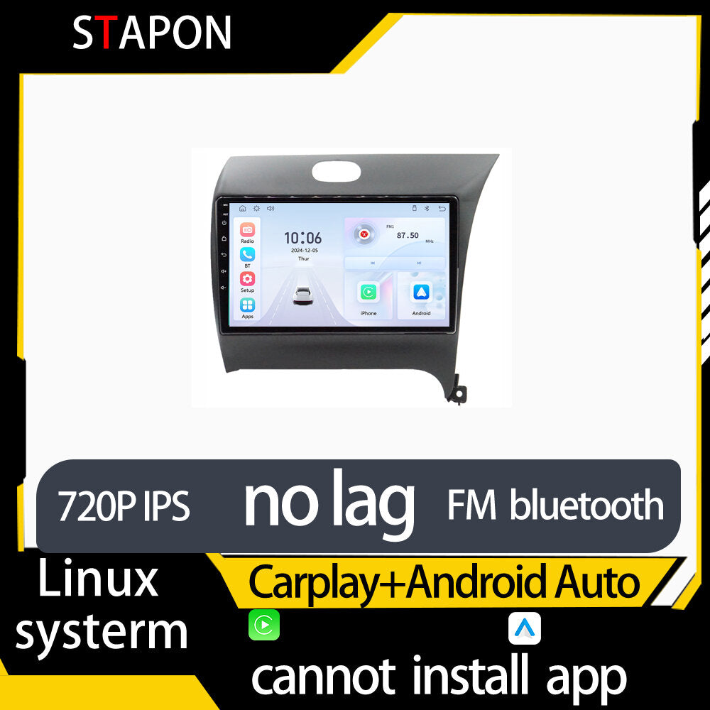 STAPON 9inch for kia k3 2012-2018 linux mp5 with carplay android auto fm 1280x720p ips screen mirror link touch screen steering control L5