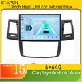 STAPON 13inch 6+64GB for toyota fortuner hilux 2005-2015 android16 2k 1920x1200p screen carplay android auto 2.5D qled SCREEN quad CORE car android headunit car android stereo WiFi Bluetooth 5.0 GPS FM rear view S132