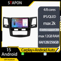 STAPON 9inch for Toyota fortuner HILUX 2009-2015 Android16  64 128 256GB 2K QLED IPS voice command carplay android auto OCTA CORE DSP 4G LTE 360camera DASHCAM car stereo android HEAD UNIT plug play WiFi Bluetooth GPS automatic