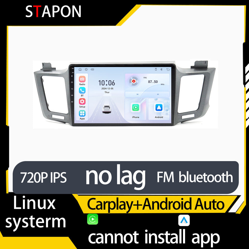 STAPON 10inch for toyota rav4 2012-2018 linux mp5 with carplay android auto fm 1280x720p ips screen mirror link touch screen steering control L5