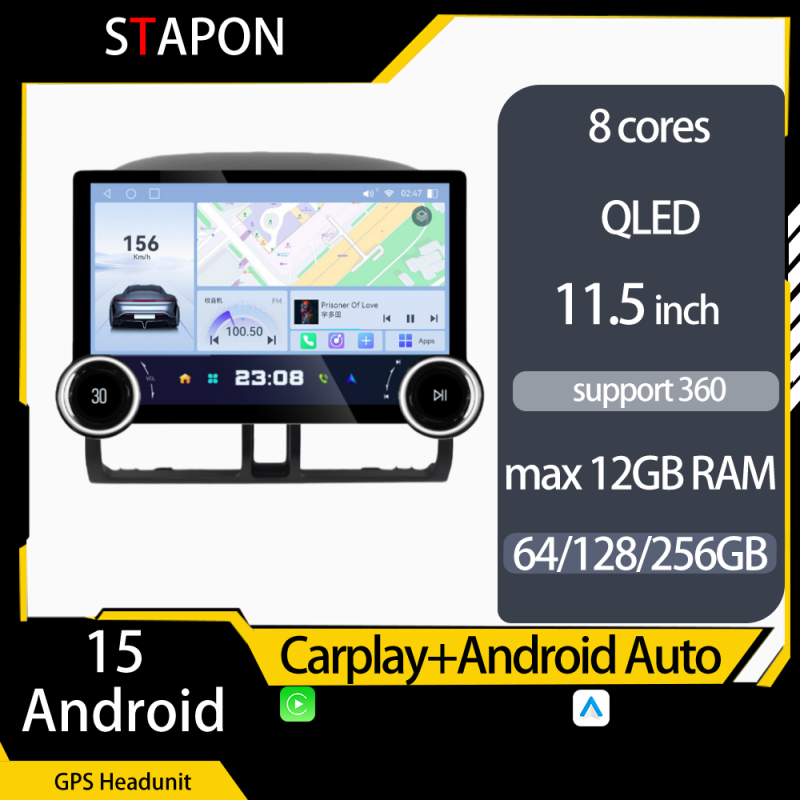 STAPON 11.5inch 64GB 128GB for honda crv 2002-2006 android16 1920x1200p 2k screen carplay android auto 8CORE support 360camera car android headunit stereo 4g WiFi Bluetooth 5.0 GPS am FM rear view S115
