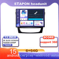 STAPON 13inch 6+64G for benz e class w211 w219 2005-2009 android16 1920x1200p 2k screen carplay android auto OCTA CORE support 360camera car android headunit car android stereo WiFi Bluetooth 5.0 GPS FM rear view S133